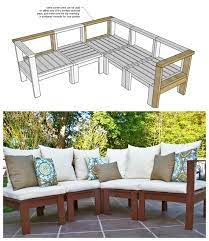 Simple Modern Outdoor Sectional Armless Piece With Corner End Option Diy Patio Furniture Outdoor Remodel Diy Outdoor Furniture
