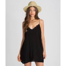 Get Free Shipping At The Billabong Online Store Layer On Essential Lace Trimmed Style In This Casual Slip Dress Mini Black Dress Slip Dress Mini Dress