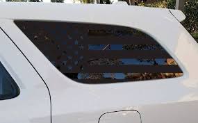 Back Glass Matte Black American Flag Window Decal American Flag Decal Set For 3rd Generation Dodge Durango Side American Flag Decal Flag Decal American Flag