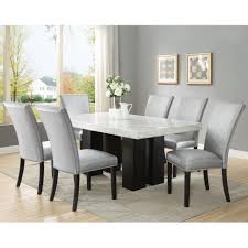 Share tweet share pin email. Prime Camila 7 Piece Dining Set With Marble Table Top Prime Brothers Furniture Dining 7 Or More Piece Sets