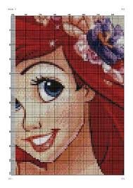 Mermaid Cross Stitch Pattern Cartoon Embroidery