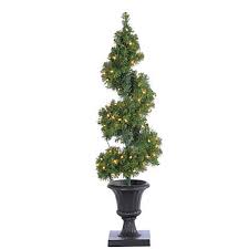 Hanging christmas lights horizontally is the most widely used technique when it comes to decorating the tree. Sterling Tree Company 4 Ft Pre Lit Potted Spiral Tree With Round Branch Tips And 100 Clear Lights 5214 40c At Tractor Supply Co