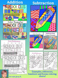Math Art Fun Use Math Addition Up To 20 And Subtraction From As High As 25 To Let Your Young Math Activities Elementary Arts Integration Math Math Art