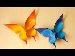 Paper Flower Tutorial Using Template 19 Youtube Origami Butterfly Tutorial Origami Butterfly Origami Design