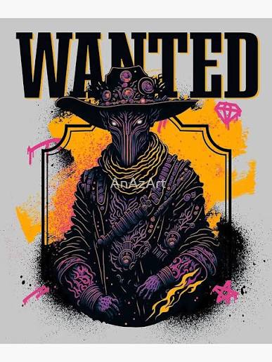 Alien Outlaw Cowboy - Wanted" Poster for Sale by AnAzArt | Redbubble