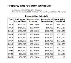 Depreciation Schedule Template 9 Free Word Excel Pdf