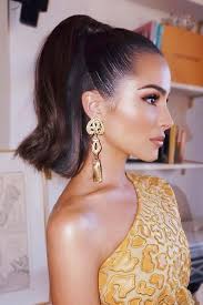 82 Different Ponytail Hairstyles To Fit All Moods And Occasions Hair Styles Short Hair Ponytail Olivia Culpo Hair