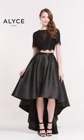 Semi Formal Gown High Low Skirt Two Piece Cocktail Dress Prom A Line Prom Dresses High Low Prom Dresses