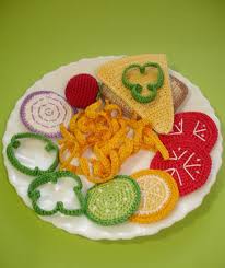 pretend play food amigurumi toy food breakfast crochet knit eat kitchen play birthday gift handmade crochet food play food toy food