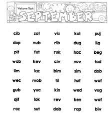 A list of 28 words by robotjohnny. Raab Mrs 1st Grade Nonsense Words