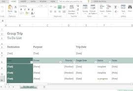 'to do' list templates are used to keep a record of all the necessary tasks that have to be performed. Group Trip To Do List Maker Template For Excel
