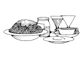 Coloring page shapes of food spaghetti. Coloring Page Spaghetti Free Printable Coloring Pages Img 17414