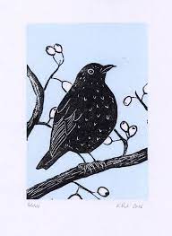 Check spelling or type a new query. Original Linocut Print Blackbird Limited Edition Linolschnittdrucke Vogel Kunst Linolschnitt