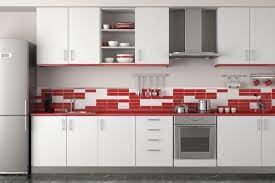 White keeps the look fresh and simple, and keeps the red from becoming overwhelming. Simple Kitchen Backsplash Ideas Lovetoknow Luxury Kitchen Design Interior Design Kitchen Kitchen Design
