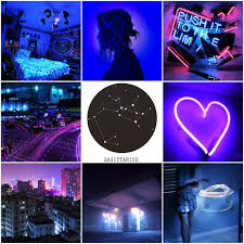Aesthetics Zodiac Neon Sagittarius Purple Sagittarius Aesthetic Collage Sagittarius Wallpaper