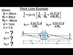 Physics Optics Thick Lenses 11 Of 56 Thick Lens Example Youtube