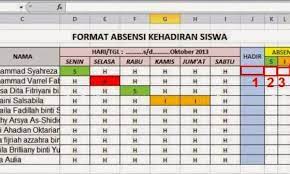 Daftar hadir siswa ,.daftar nilai k. Membuat Rekap Kehadiran Siswa Otomatis Pada Excel Belajar Office