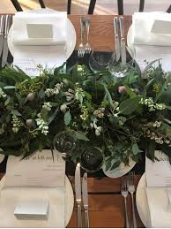 Elegant Greenery Table Runner Table Runner Setting Green Natives Gumleaves Floral Styling Ele Wedding Decor Style Wedding Table Settings Wedding Table