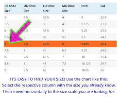 Mens To Womens Shoe Size Conversion Kobo Guide