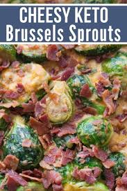 Cheesy Keto Brussels Sprouts Bacon Recipe Bacon Brussel Sprouts Brussels Sprouts Recipe With Bacon Recipes
