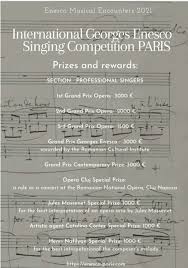 Le deuxième spectacle du bal masqué de guiseppe verdi pour ramona.paun, lauréate du concours international de chant georges enesco 2015 (premier prix et prix spécial georges enesco) à. Concours International De Chant Georges Enesco Paris Posts Facebook