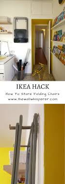 Gunde Bjarnum Ikea Hack How To Store Folding Chairs With Style Ikea Folding Chairs Diy Home Decor On A Budget Home Diy