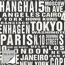 Test your knowledge by taking this 8 question quiz that. Peel And Stick Wallpaper City Words 300563 Letters Numbers Design Wallcoverings Vinyl Black White
