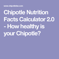 chipotle nutrition facts calculator 2 0 how healthy is