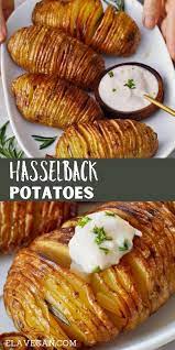 Hasselback Potatoes In 2021 Hasselback Potatoes Vegetarian Recipes Veggie Recipes