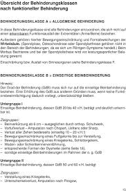 Ubersicht Der Behinderungsklassen Nach Funktioneller Behinderung Pdf Free Download