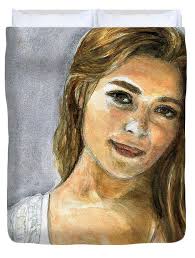 Jessica Round Beach Towel by Herb Russel