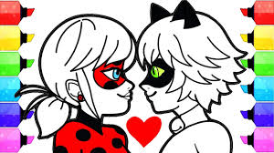Coloring pages coloring pages for girls disney super heroes Miraculous Ladybug Coloring Pages How To Draw And Color Ladybug And Cat Noir Coloring Book Youtube