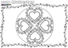 Printable coloring pages are also included if you prefer to color with paper and crayons. Muttertag Mandala Herz Ornament Ausmalen Babyduda Malbuch