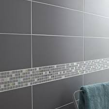 Carrelage Mural Loft En Faience Gris Galet N 3 20 X 50 2 Cm Carrelage Salle De Bain Idee Salle De Bain Salle De Bain Grise