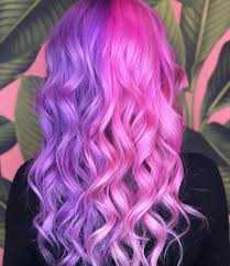 Half And Half Purple And Pink Hair Split Dyed Hair Aesthetic Hair Hair Color Pink