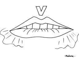 Letter vv printable coloring pages. Articulation Mouth V Coloring Page Phonology By Speckled Speech