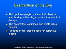 Ophthalmologists differ from optometrists and opticians in their levels of training and in what they can diagnose and treat. Assisting In Ophthalmology And Otolaryngology Ppt Video Online Download