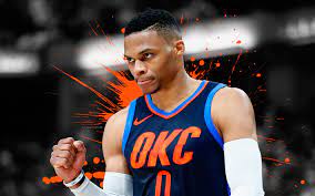 Download Wallpapers Russell Westbrook Oklahoma City Thunder 4k American Basketball Player Nba Art Grunge Orange Splash Usa Basketball Besthqwallpapers Oklahoma City Thunder Russell Westbrook Basketball Players