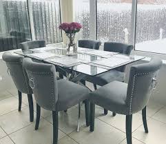 Vida Living Kalmar Rectangular Glass 4 Seater Dining Table Kal 160 4 Seater Dining Table Glass Dining Table Decor Glass Dining Room Table