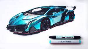Lamborghini Veneno Marker Drawing Lamborghini Veneno Lamborghini Super Cars