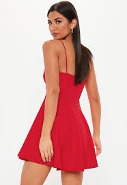 Petite Red Strappy Scuba Crepe Skater Dress Sponsored Strappy Sponsored Red Petite Skater Dresses Casual Prom Dresses Long Lace Petite Outfits