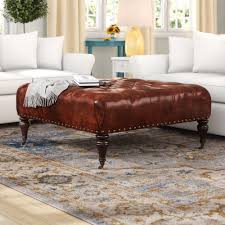 At first glance, this appears to be similar to many other ottomans. Darby Home Co Burkart 42 Wide Genuine Leather Tufted Square Cocktail Ottoman Reviews Wayfair