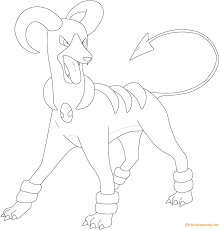 Thousands of printable coloring pages, for kids and adults! Houndoom Pokemon Coloring Pages Cartoons Coloring Pages Coloring Pages For Kids And Adults