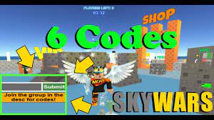 Jul 01, 2021 · todos los promocodes de roblox en 2020 y 2021 expirados para evitarte molestias y no estés ingresando promocodes pensando que puedes reclamar algo, estos son los códigos expirados en lo que va. Skywars All 6 New Working Codes 2020 Roblox Youtube