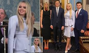 Trump and his second wife, actress marla maples, but she's forging an identity all her own. Tiffany Trump Dons A Ladylike Skirt Suit To Watch The State Of The Union Address With Her Boyfriend Daily Mail Online