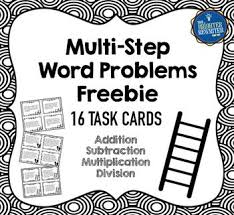 These 16 Multi Step Word Problems Are A Mix Of Addition Subtraction Multiplication And Divis Multi Step Word Problems Word Problems Task Cards Word Problems
