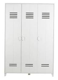 Lef Collections Schrank 3 Tur Locker Aus Kiefer Weiss 186x123x40cm Spind Schliessfacher Schrank