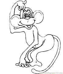 Open any of the printable files above by clicking the image or the link below the image. Monkey Coloring Page 13 Coloring Page For Kids Free Monkey Printable Coloring Pages Online For Kids Coloringpages101 Com Coloring Pages For Kids