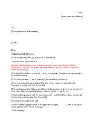 Appeal Against Dismissal Letter Sample In Word And Pdf Formats