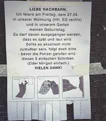 In dortmund riefen anwohner wegen ruhestörung die polizei. Notes Of Berlin Liebe Nachbarn Urkomische Zitate Lustig
